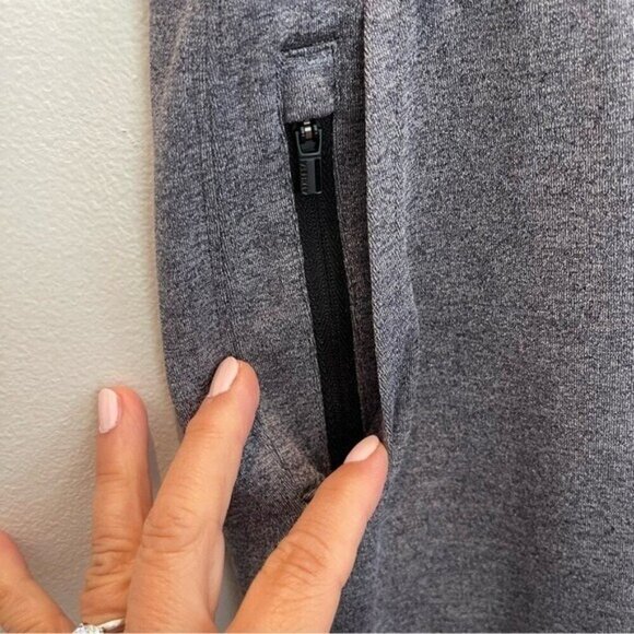 Athleta Venice Jogger Pant Womens XXS Heather Gray High Rise Zipper pockets - Picture 8 of 15